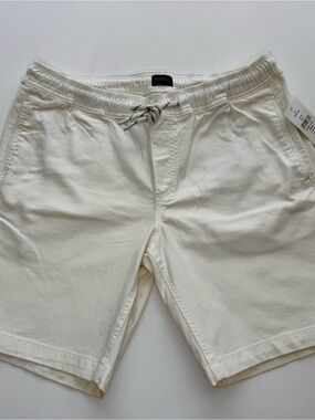 Michael Stars Off-White Drawstring Cotton Shorts